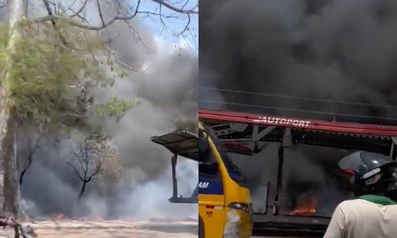 Urgente: incêndio de grande proporção se espalha em área de mata no Mauazinho; veja vídeo