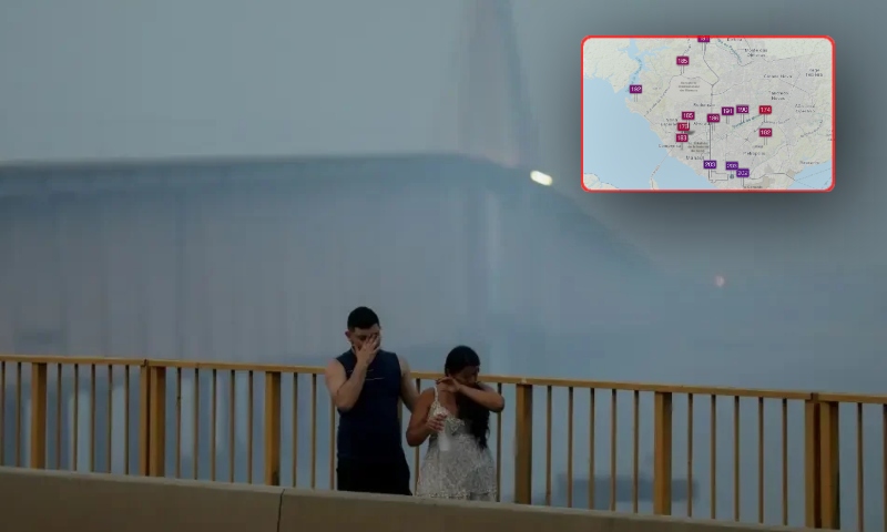 Manaus amanhece coberta por fumaça tóxica e qualidade do ar atinge nível ‘muito insalubre’