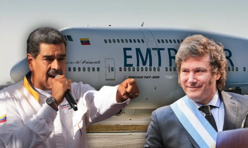 Maduro quer prisão de Javier Milei após ter avião confiscado na Argentina