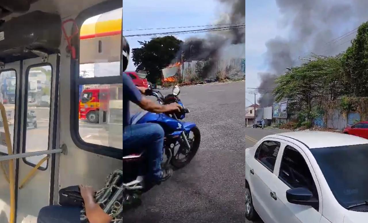 Urgente: incêndio de grandes proporções se espalha no Centro de Manaus; veja vídeos