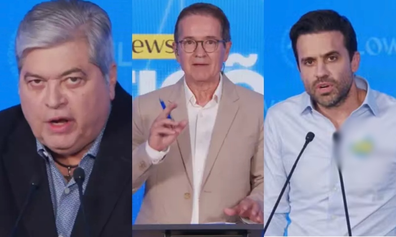 Injustiça: apresentador esquerdista Carlos Tramontina favorece Datena e pune Pablo Marçal durante debate; veja vídeo