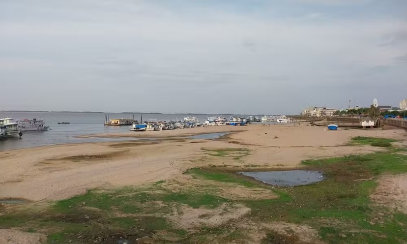 Rio Tapajós atinge 1,15 metros e afeta setor do turismo em Alter do Chão