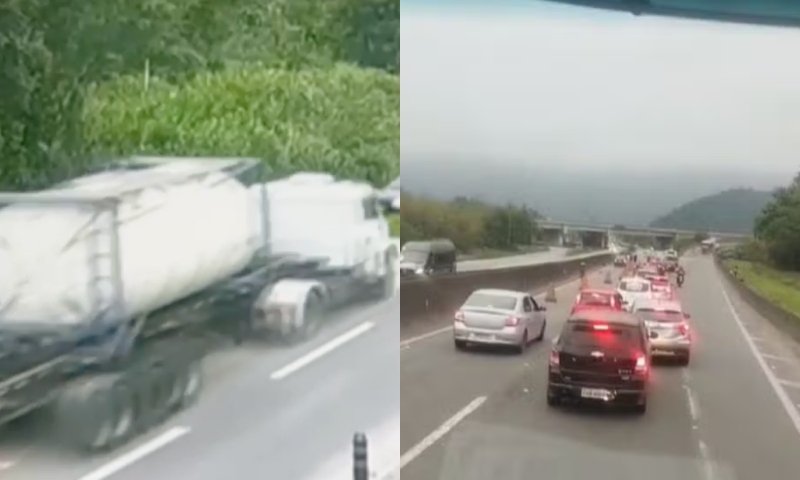 Caminhoneiro embriagado dirige na contramão, atinge vários veículos e m4ta motoqueiro; veja vídeo