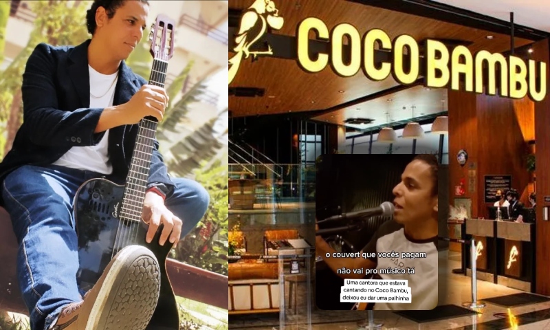 Músico explorado pelo Coco Bambu denuncia restaurante e expõe revolta: “o couvert não vai pra mim!”; veja vídeo