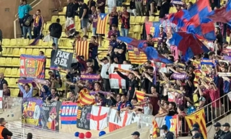 Uefa pune Barcelona por cartaz naz1sta de torcedor em jogo da Champions League