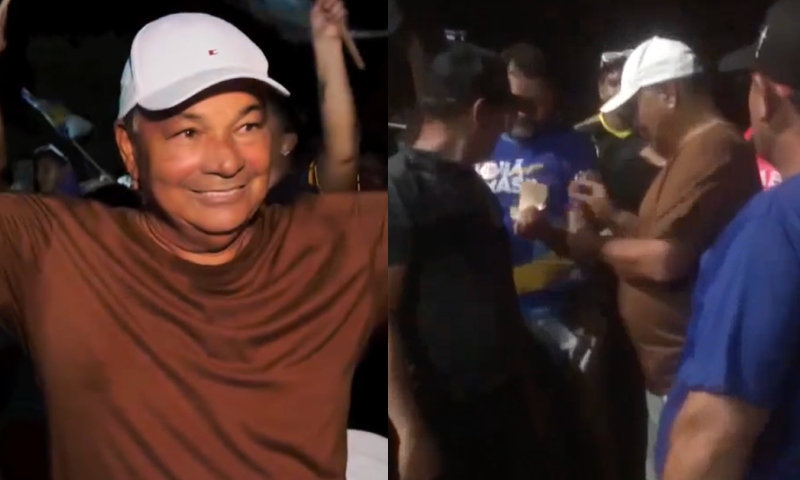 Prefeito Pedro Guedes é flagrado dando dinheiro para eleitores durante campanha em Careiro da Várzea; veja vídeo