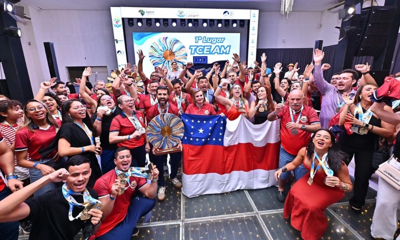 Com o bordão: “Yara Lins é a presidente mais querida do país”, servidores do AM são destaque nas Olimpíadas dos Tribunais de Contas