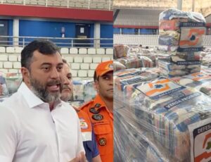Governador Wilson Lima acompanha envio de alimentos e água potável para comunidades rurais em Manaus