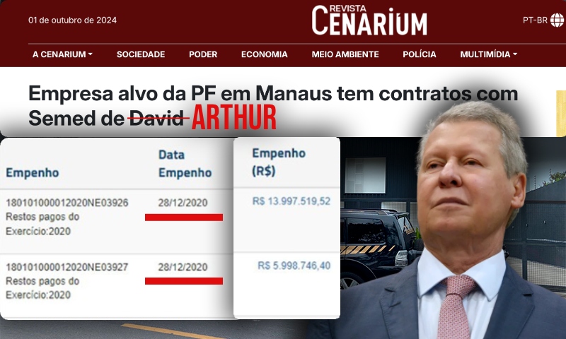 Fake News contra David Almeida: contratos suspeitos foram firmados na gestão de Arthur Virgílio