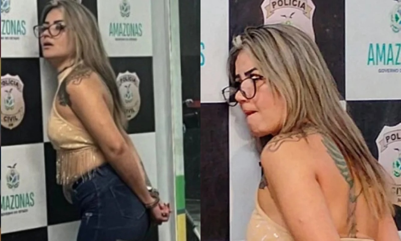 Bl1ndada é flagrada com submetr4lhadora e tenta m0rder PM durante prisão em Manaus