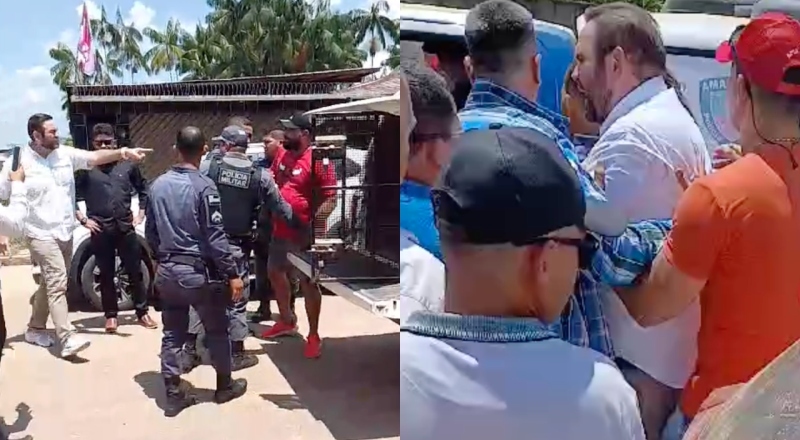 Prefeito Raylan Barroso tenta agred1r policiais após descumprir medida protetiva em Eirunepé; veja vídeos