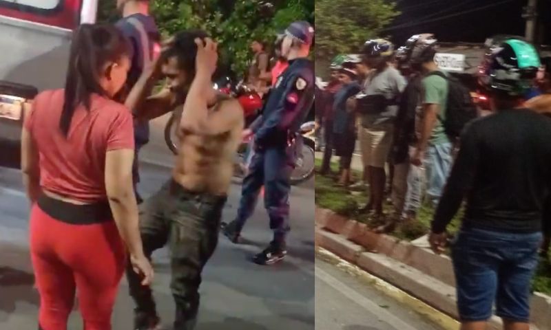Urgente: homem entra em desespero após ver mulher m0rta em ac1dente de moto em Manaus; veja vídeo