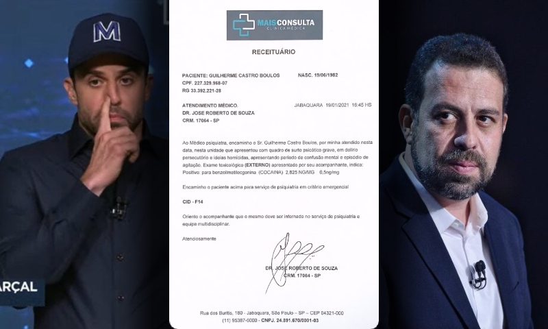 Pablo Marçal posta laudo que diz que Boulos teve “surto psicótico grave” após ter usado “cocaína”; veja