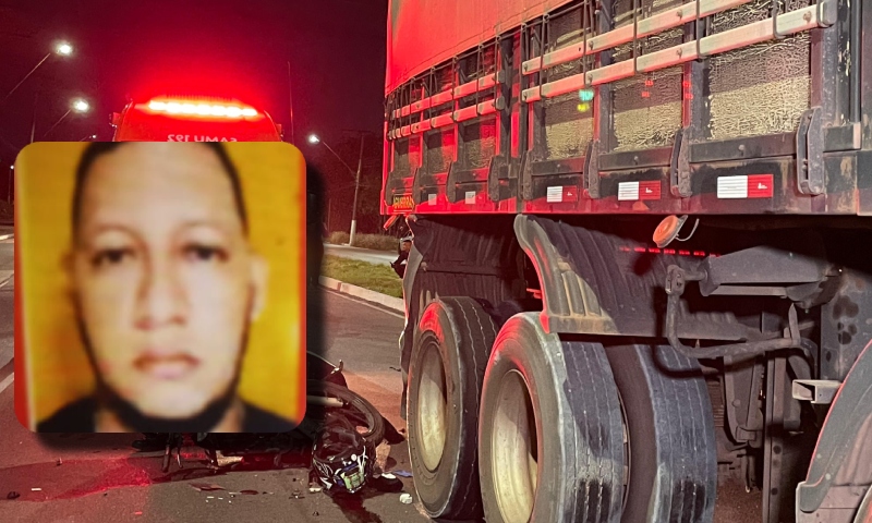 Urgente: saiba quem é o motoqueiro que m0rreu em grave ac1dente com caminhão no Distrito Industrial; veja vídeo