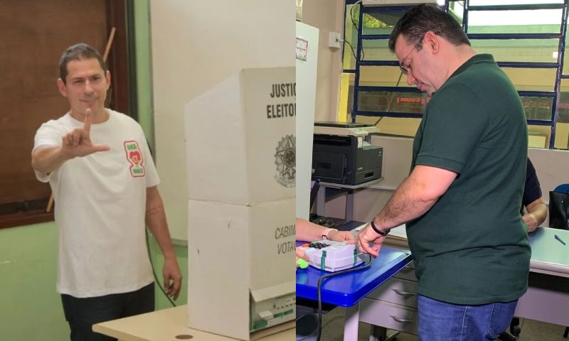 Eleições 2024: candidatos à Prefeitura Marcelo Ramos e Wilker Barreto votam em Manaus