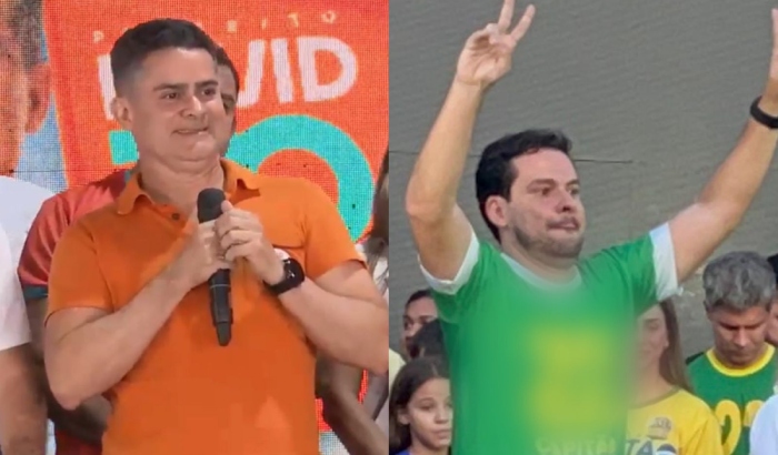Eleições 2024: David Almeida e Alberto Neto, que disputarão o 2º turno, fazem comemoração em Manaus