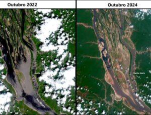 Seca extrema: nível do Rio Negro continua baixando e atinge 12,17 metros