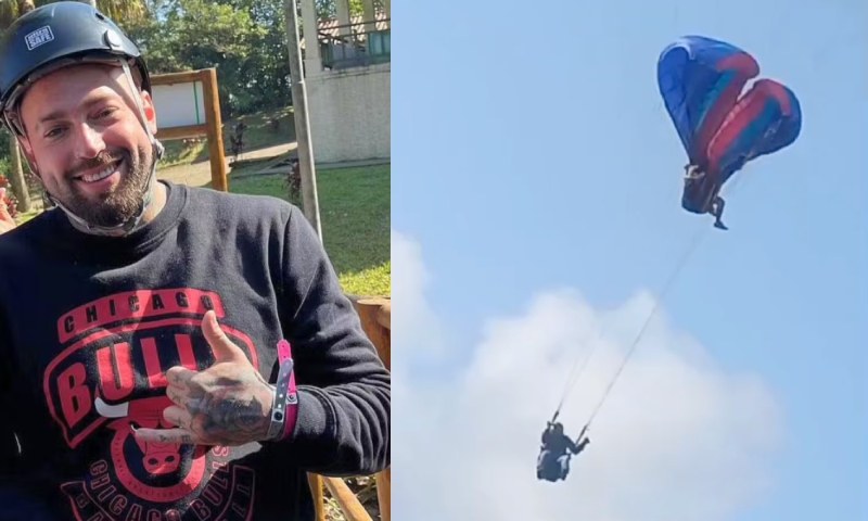 Tragédia: piloto de paraglider m0rre após parapentes se enroscarem no ar; veja vídeo