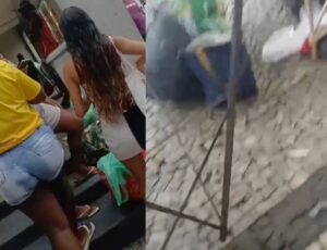 Mulher cria armadilha para amante do marido e "pêi4 come" no meio da rua; veja vídeo