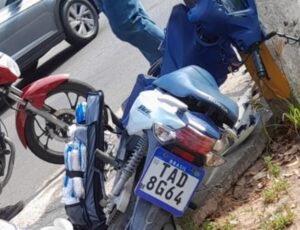 Piloto de moto sofre grave acidente no bairro Chapada; veja