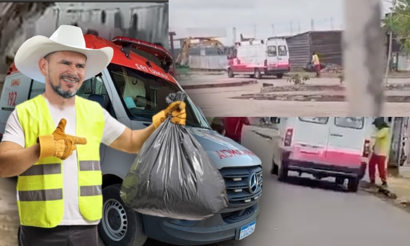 “Absurdo”: ambulância é utilizada para coletar lixo em São Sebastião do Uatumã; veja vídeo