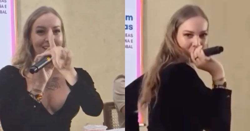 Historiadora faz apresentação picante durante evento universitário: “Aqui não tem sofrimento, se aprende com tesão”; veja