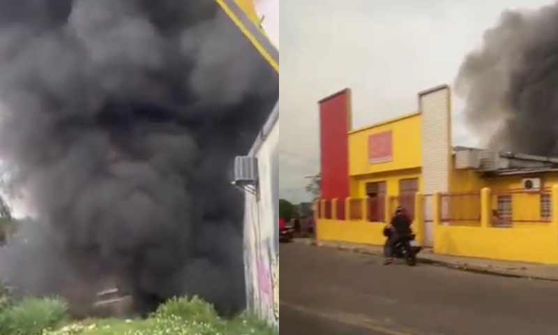 Incêndio devastador coloca igreja em risco no Bairro da Paz; veja vídeos
