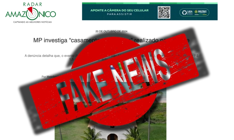 Ministério Público desmente Fake News do Radar Amazônico e nega investigação sobre o casamento da filha do prefeito David Almeida
