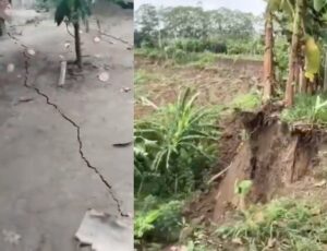 Moradores em Iranduba sofrem com deslizamento de terras e casas são destruídas; veja vídeo