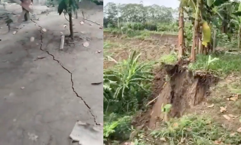 Moradores em Iranduba sofrem com deslizamento de terras e casas são destruídas; veja vídeo