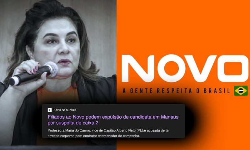 Urgente: filiados do Novo pedem expulsão de Maria do Carmo após denúncia de Caixa 2, publica Folha de SP