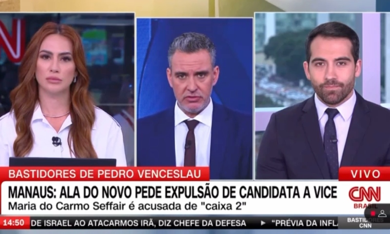 Pedido de expulsão de Maria do Carmo do Novo após denúncia de “Caixa 2” vira debate na CNN Brasil; veja vídeo