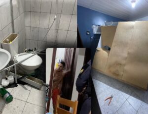 Bandido endemoniado destrói casa no bairro Cidade Nova e ainda chora quando é preso; veja vídeo