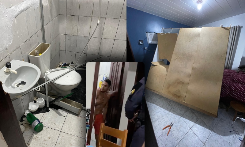 Ladrão destrói casa no bairro Cidade Nova e chora ao ser preso: “tá endemoniado”; veja vídeo
