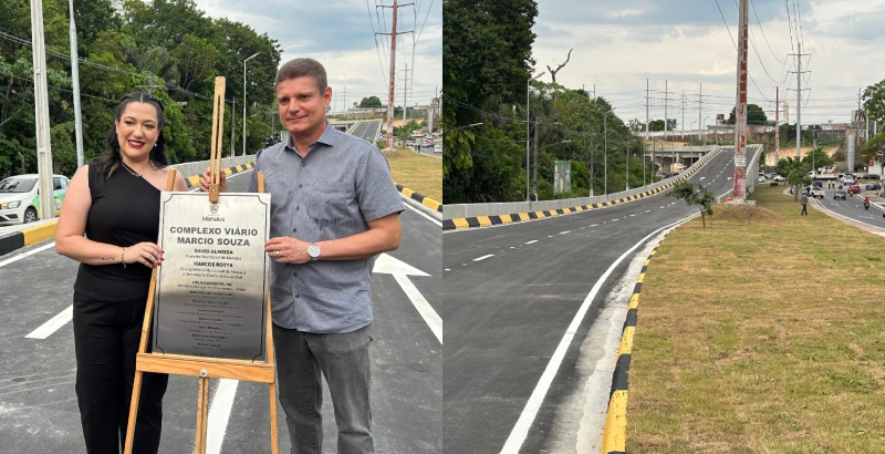 Prefeitura inaugura complexo viário Márcio Souza no aniversário de Manaus