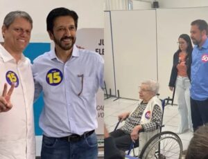 Ricardo Nunes e Boulos votam durante o 2º turno em São Paulo