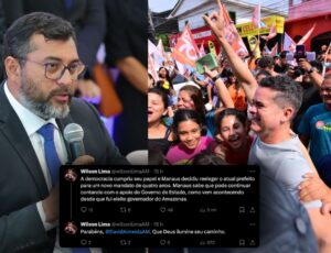 Governador Wilson Lima parabeniza vitória de David Almeida nas urnas