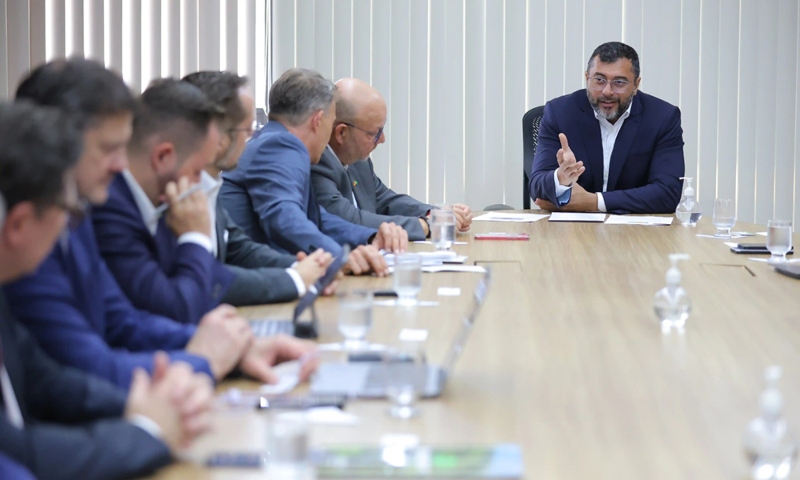 Governador Wilson Lima se reúne com delegações da Alemanha e apresenta projetos sustentáveis do Amazonas