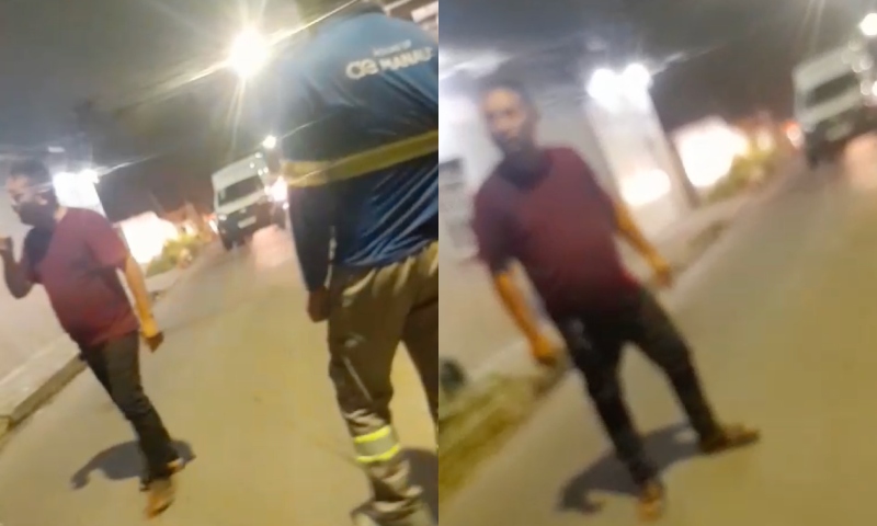 Funcionários da Águas de Manaus são ameaçados com arma enquanto realizavam serviço; veja vídeo