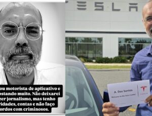 Após ter contas bloqueadas pelo STF, Allan dos Santos vira motorista de aplicativo da Tesla nos EUA; veja vídeo