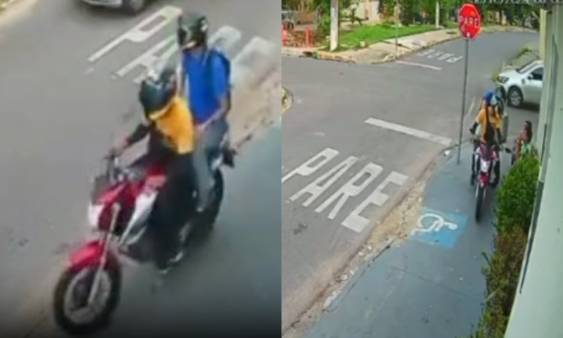 Veja momento em que bandidos assaltam trabalhadores em plena luz do dia em Manaus