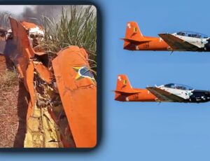 Aviões da Força Aérea Brasileira colidem no ar e piloto sobrevive por pouco; veja vídeo