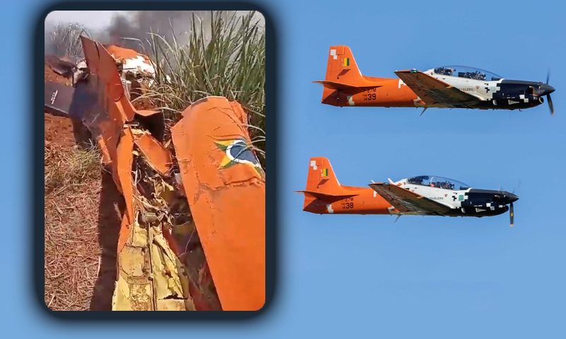 Aviões da Força Aérea Brasileira colidem no ar e piloto sobrevive por pouco; veja vídeo