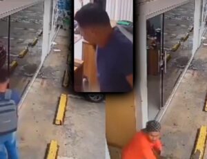 Trabalhador deficiente é arrastado por bandidos em posto de gasolina em Manaus; veja vídeo