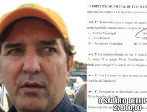 Vereador de Itacoatiara denuncia tentativa de Mário Abrahim de aumentar o próprio salário para R$ 27 mil: “inconstitucional!”; veja vídeo