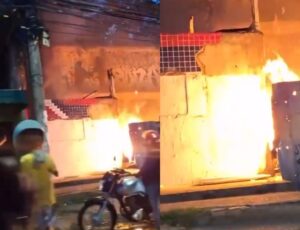 Terreno abandonado pega fogo e causa pânico no bairro Alvorada; veja vídeo