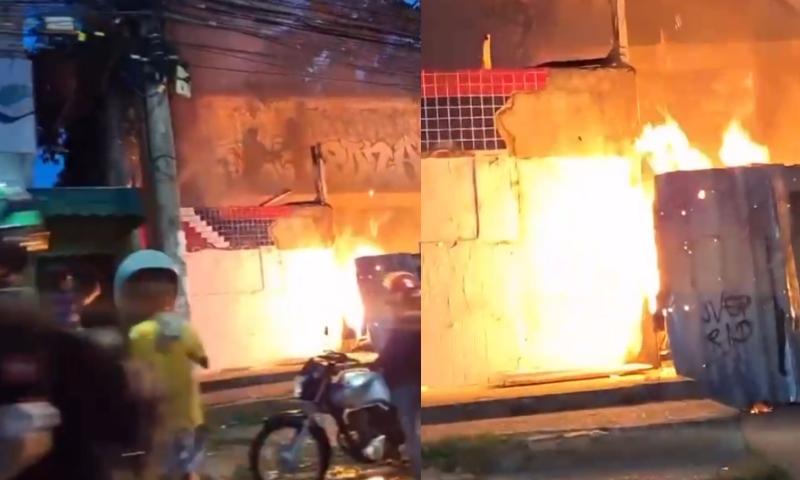 Terreno abandonado pega fogo e causa pânico no bairro Alvorada; veja vídeo