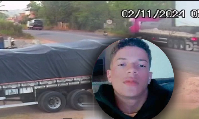 Sobrinho de vereador é esmagado por carreta em alta velocidade na estrada; veja vídeo