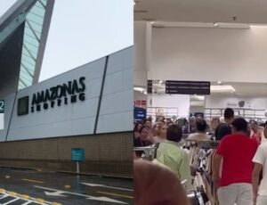 Taradão do Amazonas Shopping leva 'pisa feia' da população após se masturbar para criança; veja vídeo