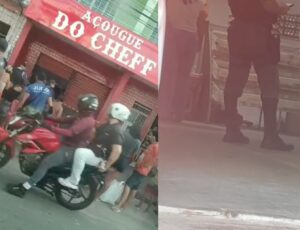 Urgente: homem é baleado dentro de açougue no Educandos; veja vídeo